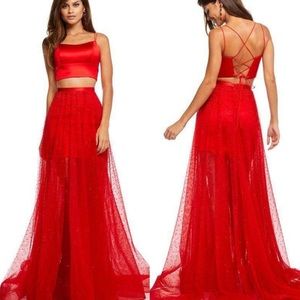 Sherri Hill Red Two Piece